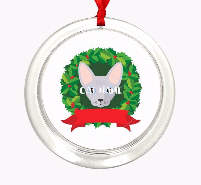 'Christmas Wreath' - Personalized {breedCommonName} Christmas Decoration